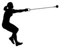 Detailed Sport Silhouette Ã¢â¬â Women Hammer Thrower V2 Refined Royalty Free Stock Photo